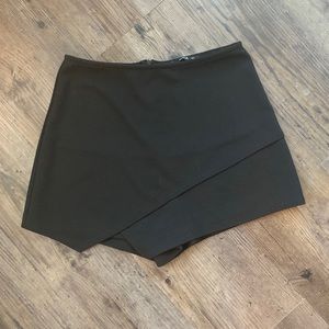 Black Asymmetrical Skort